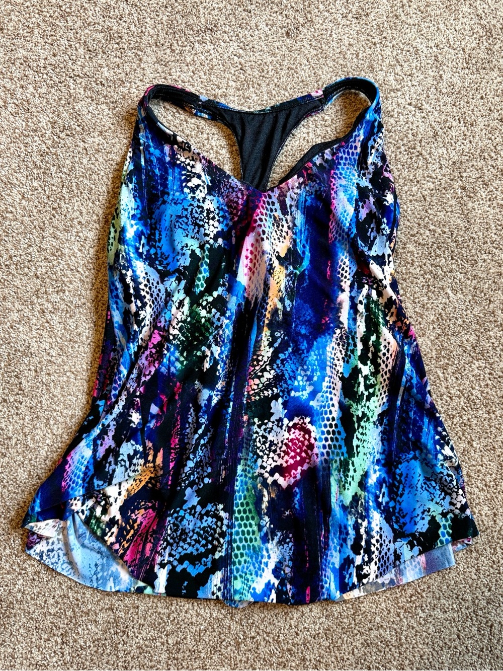 Magicsuit Multicolor Abstract Print Swim Top